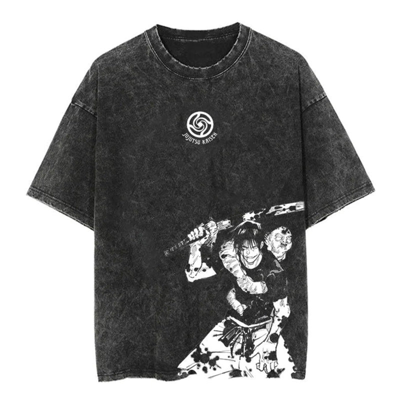 Vintage Oversized Jujutsu Kaisen Graphic Tee