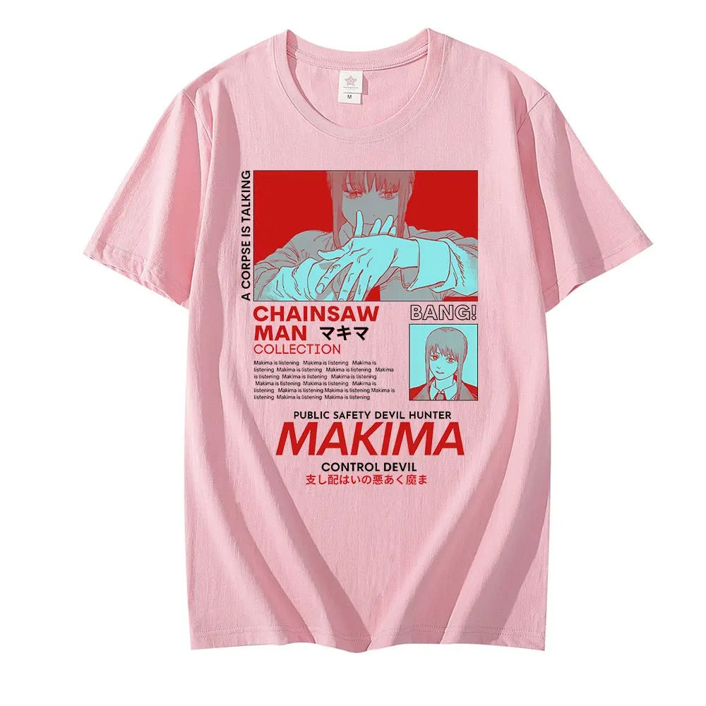 Chainsaw Man Makima Manga Graphic Tee for Men