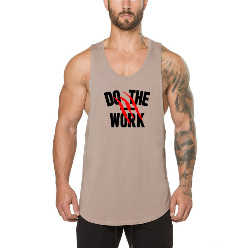 Breathable Cotton Men's Vest for Gym Training