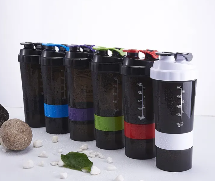 500ml Double Layer Plastic Shaker Cup