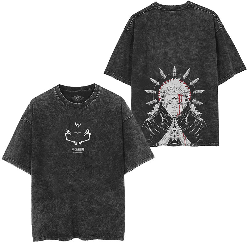 Vintage Oversized Jujutsu Kaisen Graphic Tee