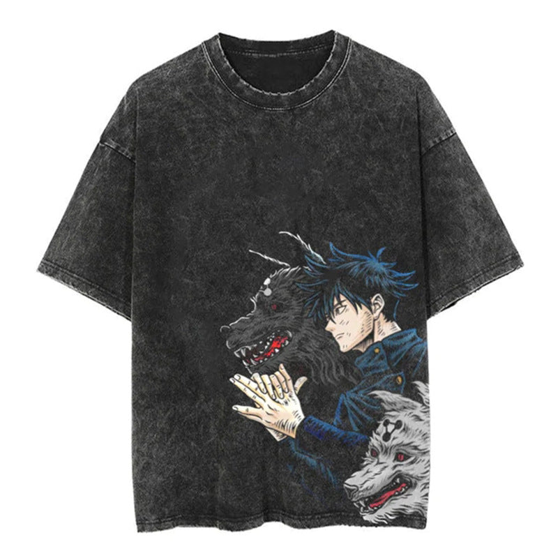 Vintage Oversized Jujutsu Kaisen Graphic Tee