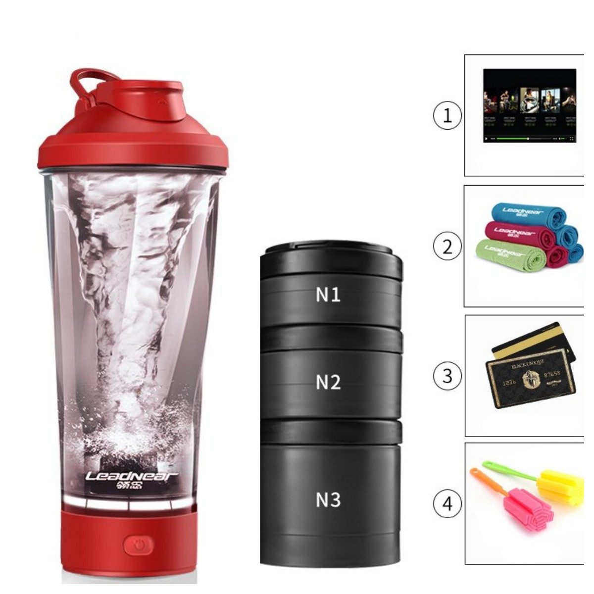 Portable Protein Shaker Bottle
