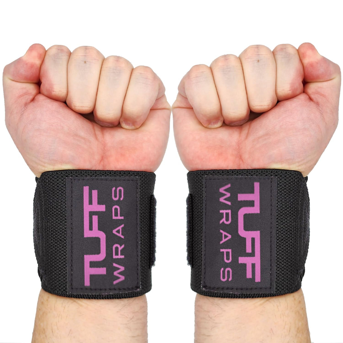 TuffWraps Superior Durable Wrist Straps For Gym Great For Weightlifting Powerlifting & Cross-Training - No Thumb Loops Villain Wrist Wraps - Ideal Wrist Support for Bench Press & Gym Workouts