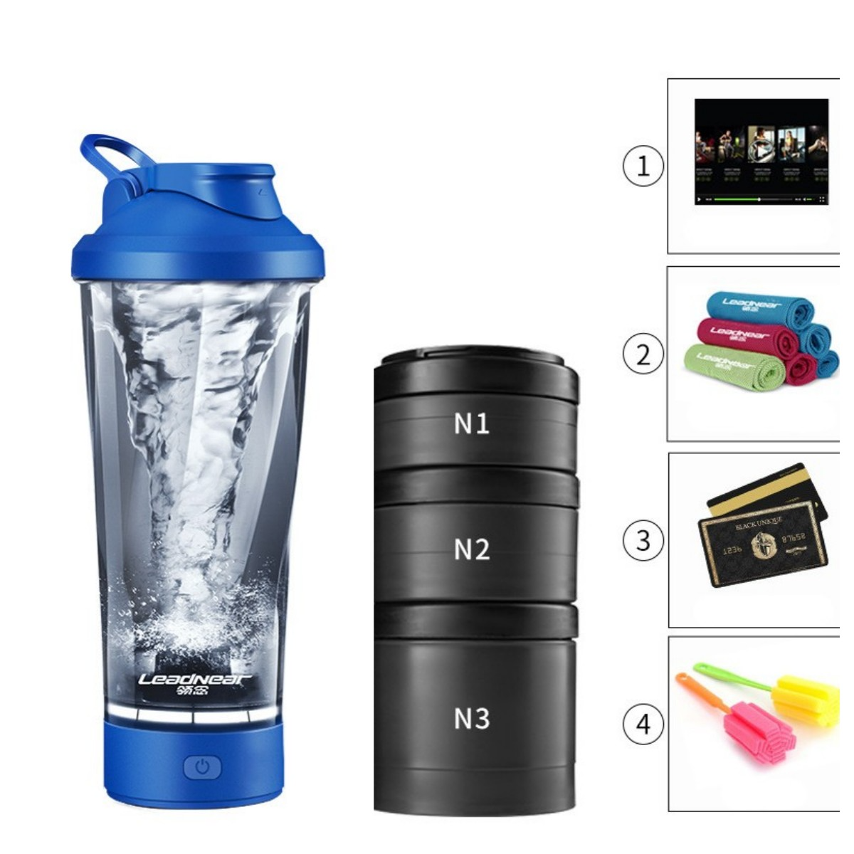 Portable Protein Shaker Bottle