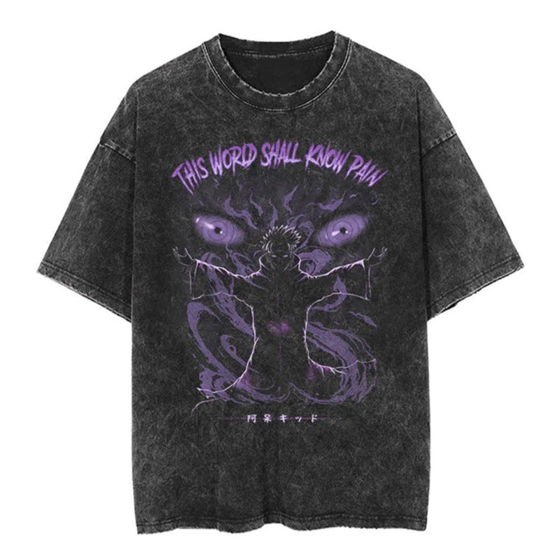Vintage Oversized Jujutsu Kaisen Graphic Tee