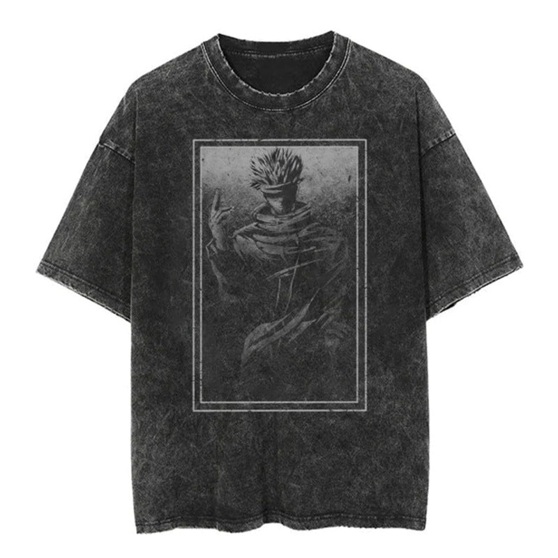 Vintage Oversized Jujutsu Kaisen Graphic Tee