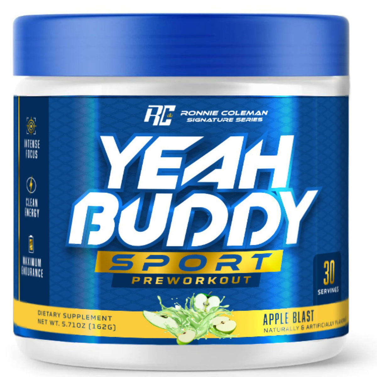 Ronnie Coleman Signature Series New Pre Workout Powder for Women & Men Preworkout with Amino Acid Beta Alanine L Citrulline Caffeine for Energy Support Endurance & Focus Apple Blast 30 Serving