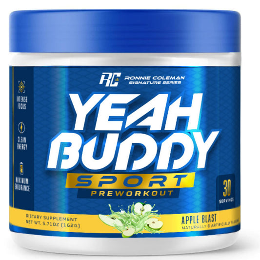 Ronnie Coleman Signature Series New Pre Workout Powder for Women & Men Preworkout with Amino Acid Beta Alanine L Citrulline Caffeine for Energy Support Endurance & Focus Apple Blast 30 Serving