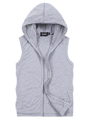Men's Sleeveless Workout Hoodie for Gym and Running